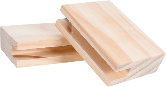 Bureaupootverhogers - Tafelverhogers Meubelverhogers - Extra Opbergruimte - Robuust Draagvermogen - 10x7x3 cm - Kaki