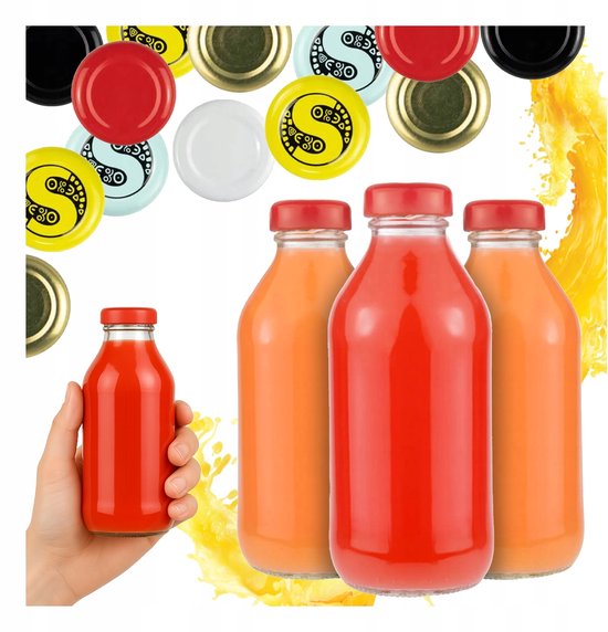 Butelka SOCZEK - Glasfles - 330ml - Met Deksel Fi 33 - Voor Sap