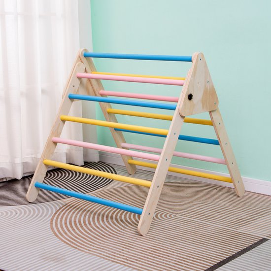 Buxibo Houten Klimrek Naturel - Montessori Speelgoed - 74x60 cm - Naturel van Buxibo