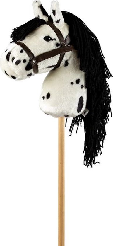 By Astrup Hobby Horse zwart-wit - Hobby Horse - Stokpaard - Stokpaardje - Stokpaardjes - Paarden Spullen - Speelgoed Meisje - Paarden Speelgoed Meisjes - Hobbyhorse - Paarden Cadeaus - Wit met Zwarte Stippen van Merkloos