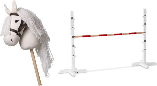 By Astrup speelset luxe stokpaardje wit en speelgoed hindernis om heerlijk te spelen van By Astrup