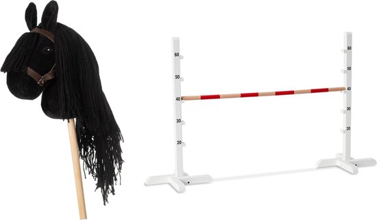 By Astrup speelset luxe stokpaardje zwart en speelgoed hindernis om heerlijk te spelen van By Astrup