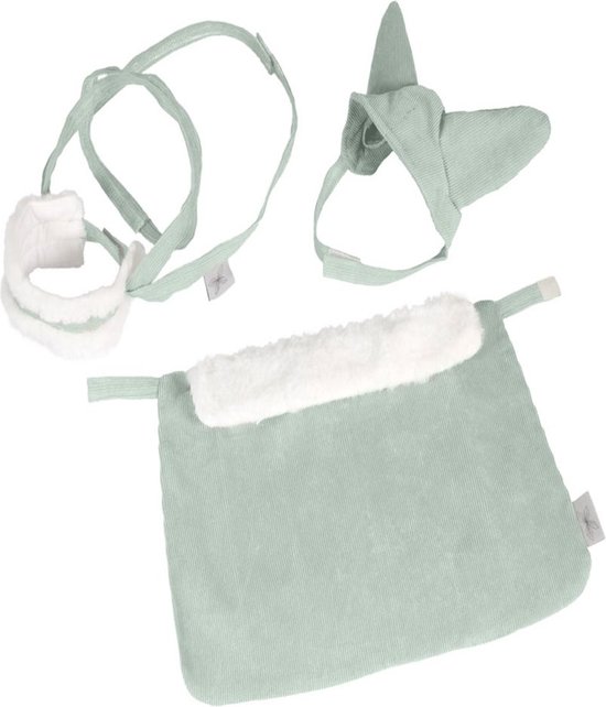 By Astrup Stokpaard Verkleedset Deken, Halster en Muts - Dusty Groen van By Astrup