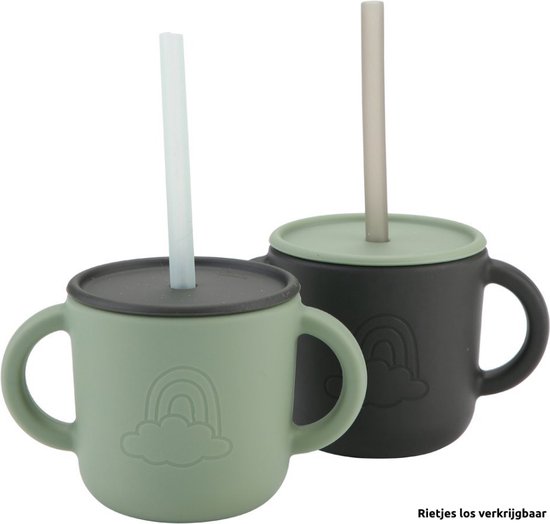 By Lille Vilde Sage & Forest 2 Stuks Drinkbeker met Deksel LV-CUP-63 van By Lille Vilde