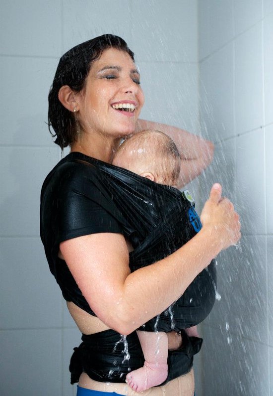 ByKay - Aqua Carrier - Draagzak - Draagdoek - Water - Zwembad - Douche - Zwart - Zwempakkenmateriaal - Rekbaar van Merkloos