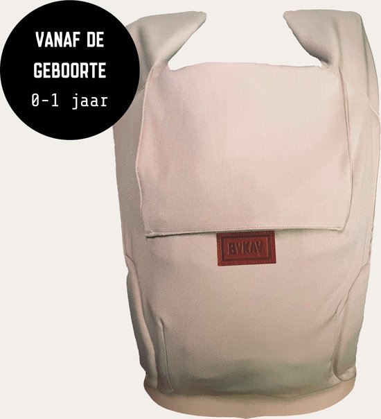 ByKay Draagzak Tiny Click Carrier - Ergonomische Draagzak Newborn - newborn tot +/- 1 jaar - Eenvoudig en snel voor pasgeborenen - voor Buik en Heup - Latte van $
