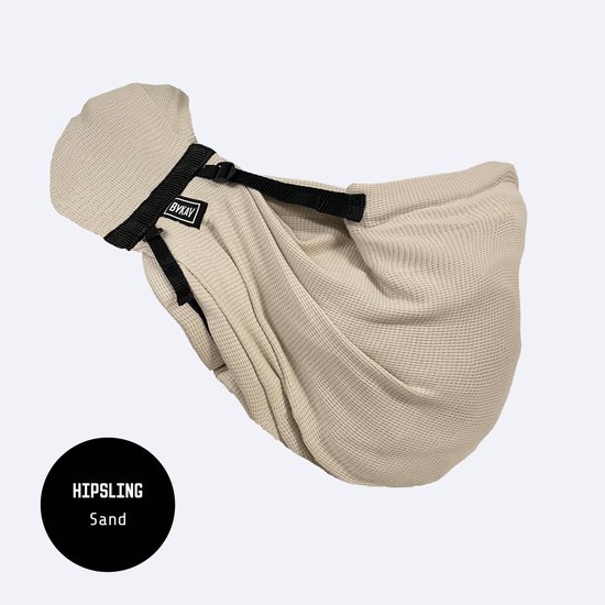 ByKay Hipsling - baby draagzak heup - ergonomisch - tot 15kg - buik en heup - beige - Sand