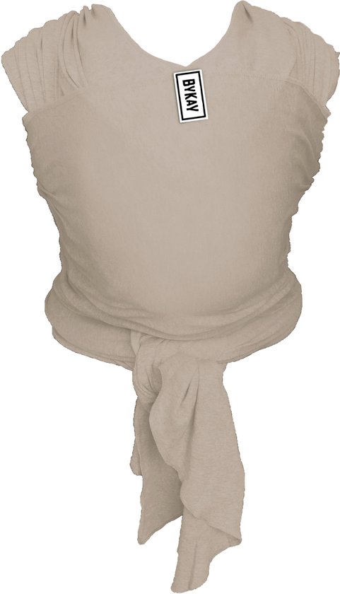 ByKay Stretchy Wrap Classic Ergonomische Draagdoek - Rekbare Draagdoek voor Newborn tm 10kg - 100% Organisch Katoen - Buik- en Heupdragend - Sand - Maat one size van Merkloos