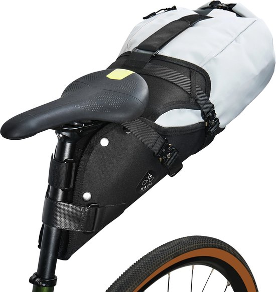 CabinMax Zadeltas - Fietstas - Backloader Racefiets - 16L - Waterdicht - Grijs van Cabinmax