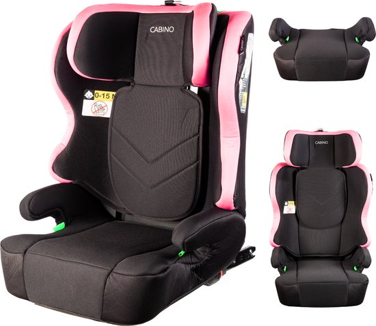 Cabino Autostoel Dynamic Groep 2/3 - Isofix - 100 - 150 cm I-Size - Roze van Cabino