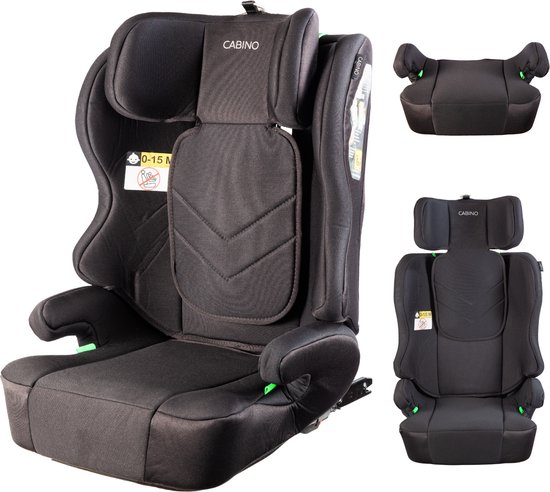 Cabino Autostoel Dynamic Groep 2/3 - Isofix - 100 - 150 cm I-Size - Zwart van Cabino