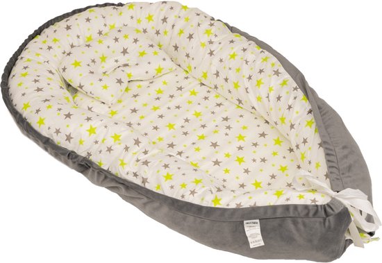 Cabino Babynestje Sterretjes Wit Groen van Merkloos