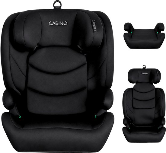 Cabino Nexus Autostoel – 100 tot 150 cm – Groep 2/3 – i-Size – Gordelbevestiging – Zwart