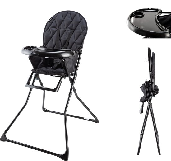 Cabino Opklapbare Kinderstoel Happy Zwart van Cabino