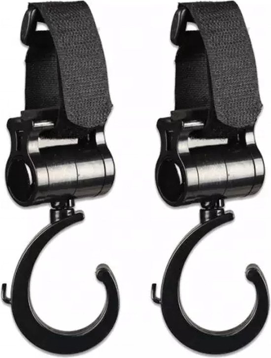 Cabino Tassenhaken Voor Kinderwagen Buggy Zwart van Cabino