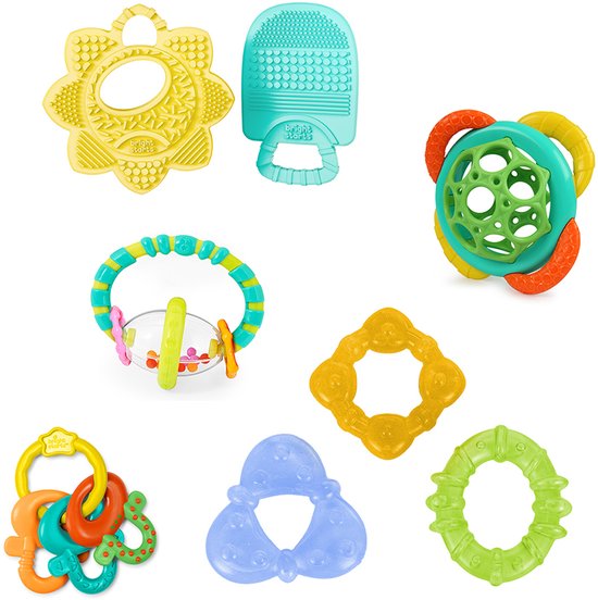 Cadeauset baby met bijtringen 8 stuks - Bright Starts - vanaf 3 maanden