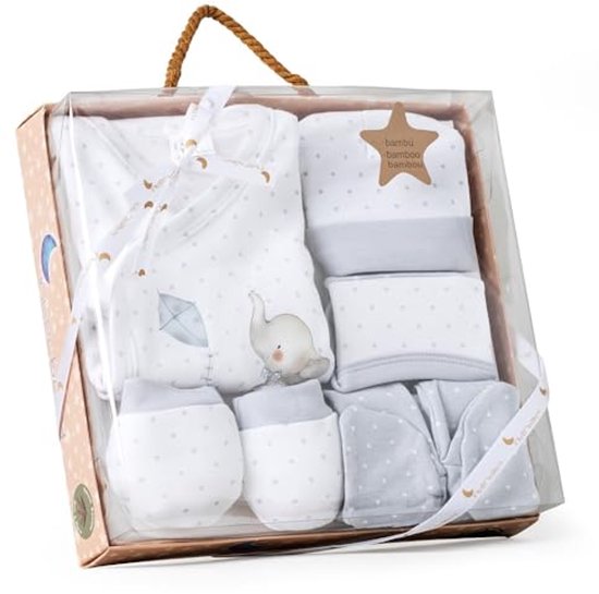 Cadeauset voor baby's, 5-delig, met olifantenmotief, 0-6 maanden van Lupilu