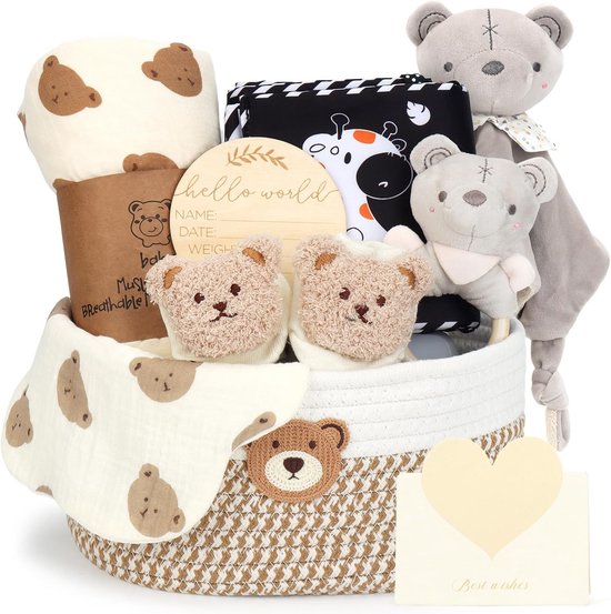 Cadeauset voor Pasgeborenen: Sensorisch Speelgoed, Deken en Verzorgingsartikelen van Merkloos