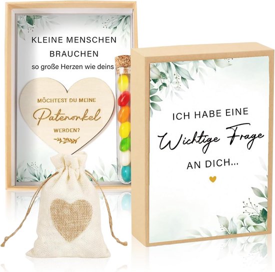 Cadeauset: Vragen om Peetmoeder te Worden – Geschenkdoos met Gedenkwaardige Inhoud voor Doop van Merkloos