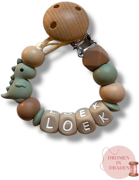 Cadeausetje | Gepersonaliseerd | Speenkoord met naam | Sleutelhanger met naam | Baby | Mama | Papa | Kraamcadeau | Uniekcadeau | Dromen in draden van Dromen in draden