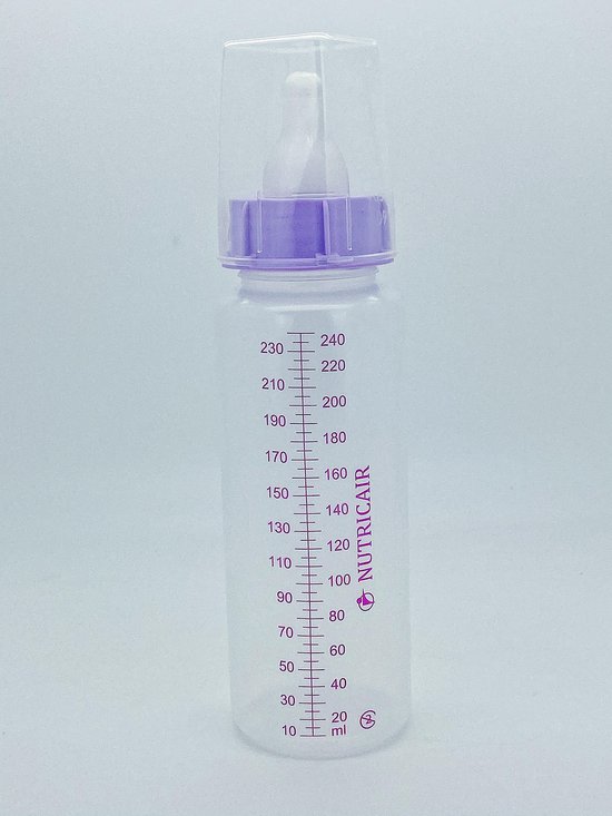 Cair Babyfles 240ml met flessenspeen voor eenmalig gebruik - Steriel Verpakt 10 stuks van Cair