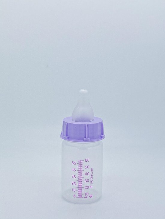 Cair Babyfles 60ml met flessenspeen voor eenmalig gebruik - Steriel Verpakt 10 stuks