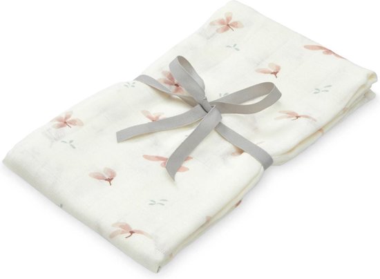 Cam Cam Copenhagen - Hydrofiele doek XL Met Print - Hydrofiele doeken - Windflower Creme van Cam Cam Copenhagen