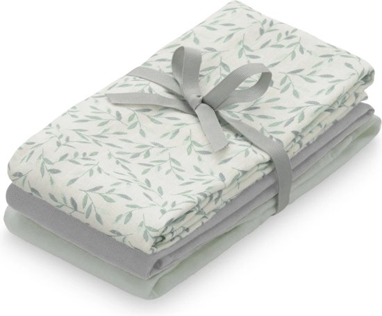 Cam Cam Copenhagen -  Hydrofiele doeken (70x70xm) 3 stuks - Hydrofiele doeken - Mix Green Leaves van Cam Cam Copenhagen