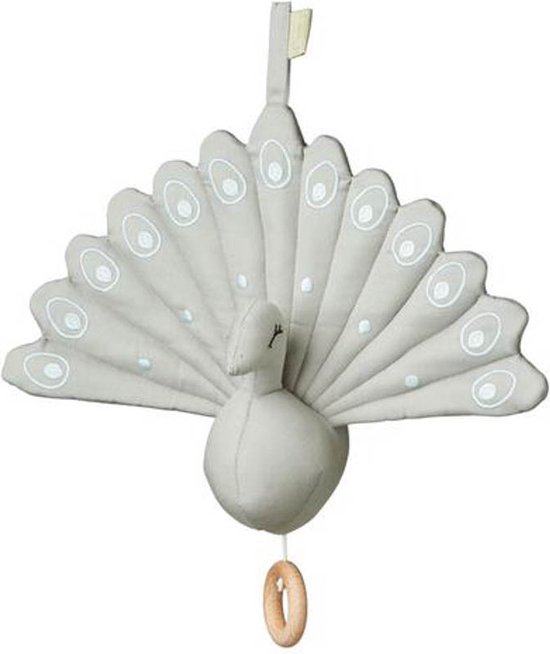 Cam Cam Copenhagen - Muziekmobiel Pauw - Muziekmobielen - Grey van Cam Cam Copenhagen