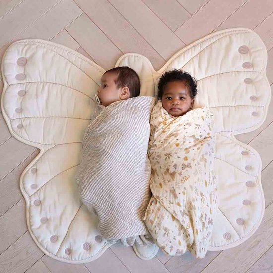 Cam Cam hydrofiele doek XL met print 120x120 - classic stripes blue van Cam Cam