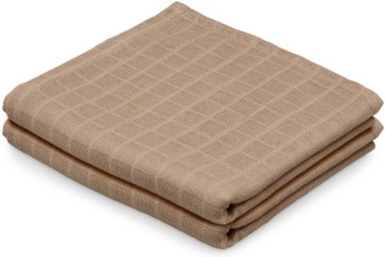 Cam Cam hydrofiele doeken set van twee 70x70 - camel/bruin van Cam Cam