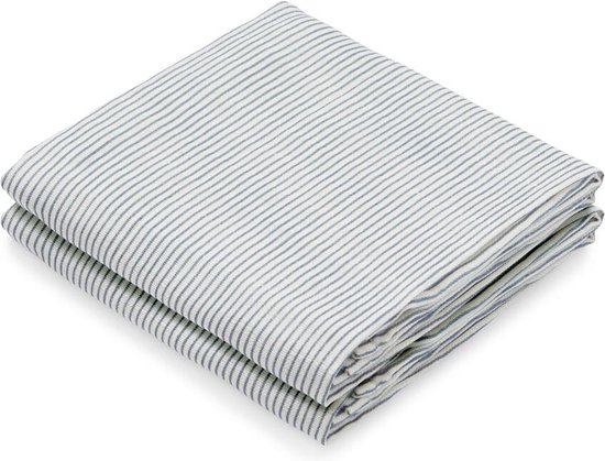 Cam Cam hydrofiele doeken set van twee 70x70 - classic stripes blue van Cam Cam