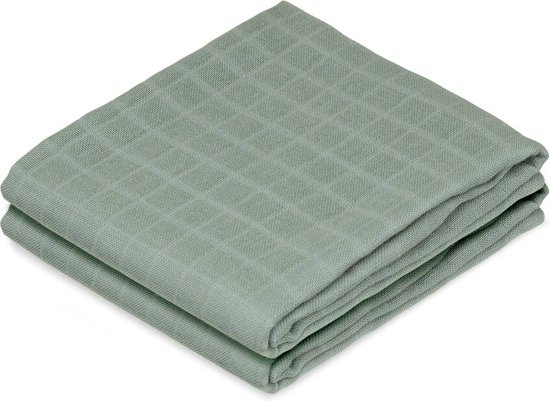 Cam Cam hydrofiele doeken set van twee 70x70 - ivy green/groen van Cam Cam