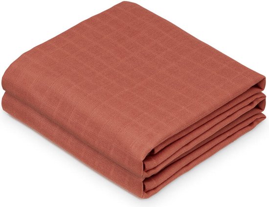 Cam Cam hydrofiele doeken set van twee 70x70 - sienna/roodbruin van Cam Cam