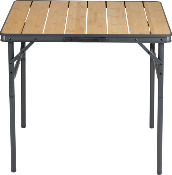 Campe Active Campingtafel inklapbaar - Inklaptafel - Opvouwbare Tafel - Vouwtafel - Inklapbare Tafel - In Hoogte Verstelbaar- 75 x 55 x 31 - 71 cm - Bamboe en Aluminium van Campe Active