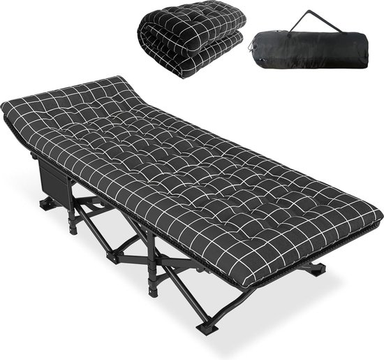 Campingbed Opvouwbaar Heavy Duty Volwassen Comfortabel Slaapbed 200kg Capaciteit voor Reizen/Kantoor/Buiten van Camp