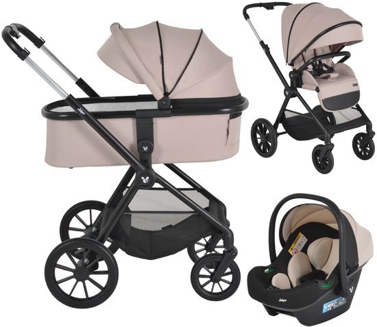 Cangaroo Joker Sand 3-in-1 Kinderwagen incl. Autostoel van Merkloos