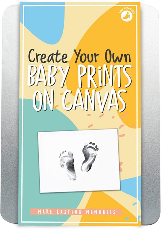 Canvas Afdruk Hand- of Voetafdruk Baby - Persoonlijk Kraamcadeau van TOGIFT