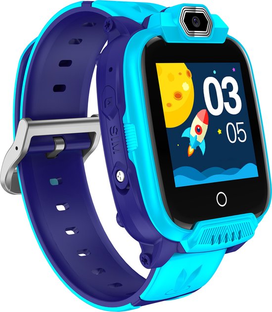 Canyon Jondy KW-44 Kinder Smartwatch - Bellen en SMS - GPS Tracker - Camera - SOS Knop - Games - Apps - 4G - Blauw van Merkloos