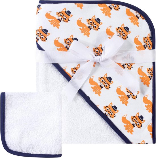 Capuchon handdoek met washandje - Baby badset - Baby afdrogen na bad - Superzacht en absorberend - 30x36 inch handdoek van Merkloos