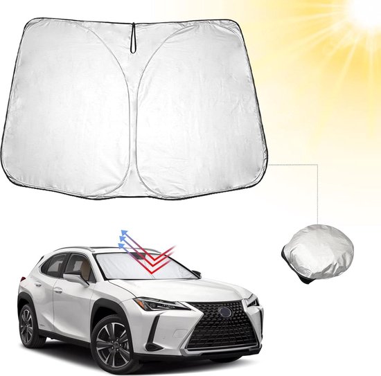 Car Sun Protection UV Protection Compatible with Lexus UX ZA10 200 250H SUV 2019-2021- Windscreen Heat Protection Folding Windscreen van Upgrade4cars