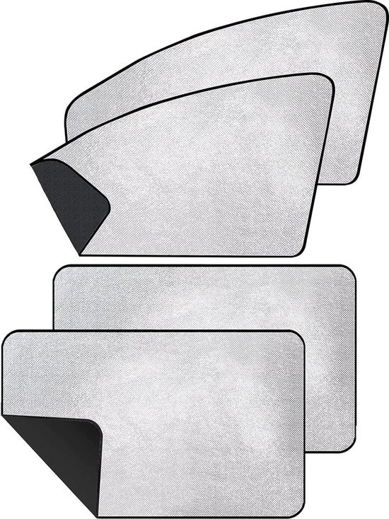 Car Sun Shade Curtain for Babies Children Pets Adults - UV Protection Privacy Protection Silver van WIN.MAX