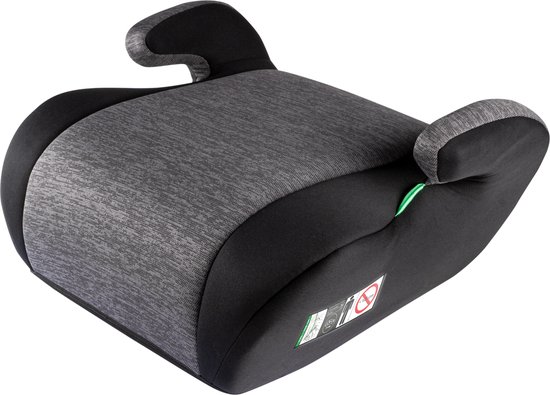 CarComfort Kindersitzerhöhung Raffi, Sitzerhöhung Auto ECE R 129 geprüft grau/schwarz