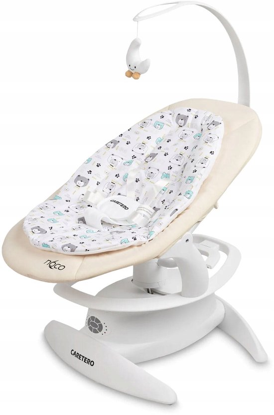Caretero Noco 2-in-1 elektrische baby-Vipper- en schommelstoel - Beige van Merkloos