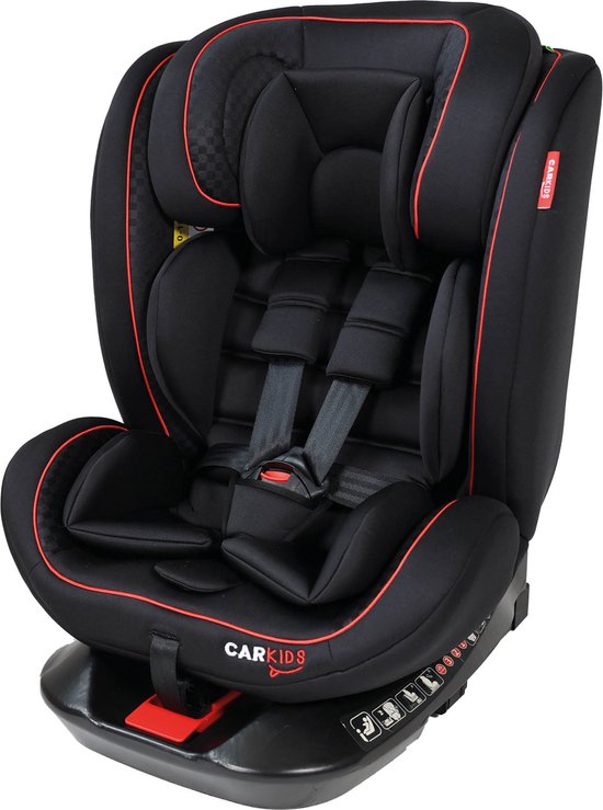 Carkids I-Size Autostoeltje Darcy 360° Draaibaar 40-150cm Isofix Zwart/Rood van Carkids