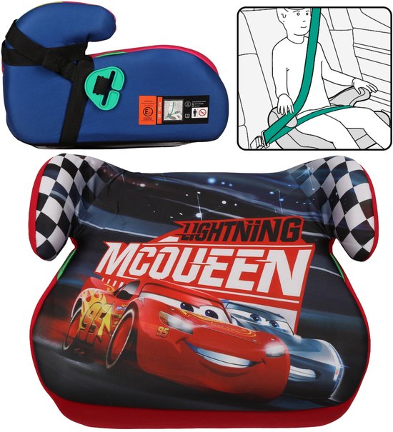 Cars 3 DISNEY Autostoeltje, kinderzitje, stoelverhoger voor jongens met veiligheidsgordel 22-36 kg, 125-150 cm van Disney