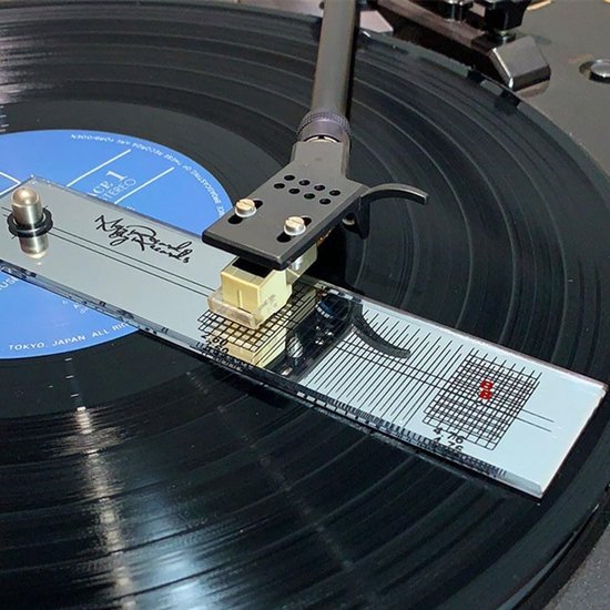 Cartridge alignment protractor, turntable cartridge stylus alignment protractor, cartridge stylus alignment protractor adjustment tool van Neoteck