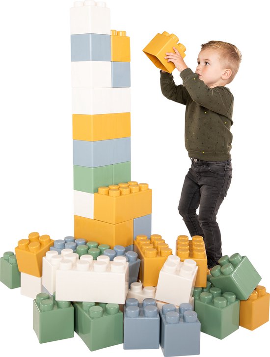 Cavallino Bouwblokken XXL Pastelkleuren - 45dlg.