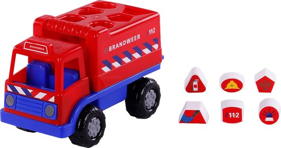 Cavallino Brandweer Speelgoedauto met Vormenstoof 1426NL01 van Cavallino