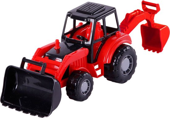 Cavallino Toys Cavallino Junior Graafmachine Tractor Rood van Cavallino Toys